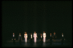 Cast taking a curtain call at the end of the Broadway production of the musical "Dreamgirls." (New York)