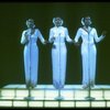 Deborah Burrell, Sheryl Lee Ralph, and Loretta Devine in white gowns in a scene from the Broadway production of the musical Dreamgirls