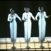 Deborah Burrell, Sheryl Lee Ralph, and Loretta Devine in white gowns in a scene from the Broadway production of the musical Dreamgirls