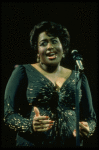 Jennifer Holliday singing "One Night Only" in a scene from the Broadway production of the musical "Dreamgirls." (New York)