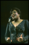 Jennifer Holliday singing "One Night Only" in a scene from the Broadway production of the musical "Dreamgirls." (New York)