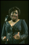 Jennifer Holliday singing "One Night Only" in a scene from the Broadway production of the musical "Dreamgirls." (New York)