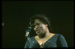 Jennifer Holliday singing "One Night Only" in a scene from the Broadway production of the musical "Dreamgirls." (New York)