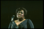 Jennifer Holliday singing "One Night Only" in a scene from the Broadway production of the musical "Dreamgirls." (New York)