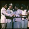 L-R) B. Harney, O. Babatunde, C. Derricks, J. Holliday, L. Devine and S.L. Ralph in a scene from the Broadway production of the musical "Dreamgirls." (New York)
