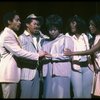 L-R) B. Harney, O. Babatunde, C. Derricks, J. Holliday, L. Devine and S.L. Ralph in a scene from the Broadway production of the musical "Dreamgirls." (New York)