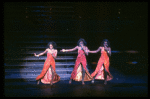 Deborah Burrell, Sheryl Lee Ralph, and Loretta Devine performing the "Dreams" medley in a scene from the Broadway production of the musical Dreamgirls