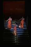 Deborah Burrell, Sheryl Lee Ralph, and Loretta Devine performing the "Dreams" medley in a scene from the Broadway production of the musical Dreamgirls
