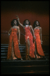 Deborah Burrell, Sheryl Lee Ralph, and Loretta Devine performing the "Dreams" medley in a scene from the Broadway production of the musical Dreamgirls