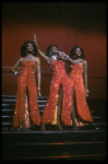 Deborah Burrell, Sheryl Lee Ralph, and Loretta Devine performing the "Dreams" medley in a scene from the Broadway production of the musical Dreamgirls