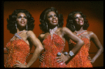 Deborah Burrell, Sheryl Lee Ralph, and Loretta Devine performing the "Dreams" medley in a scene from the Broadway production of the musical Dreamgirls