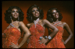 Deborah Burrell, Sheryl Lee Ralph, and Loretta Devine performing the "Dreams" medley in a scene from the Broadway production of the musical Dreamgirls