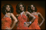 Deborah Burrell, Sheryl Lee Ralph, and Loretta Devine performing the "Dreams" medley in a scene from the Broadway production of the musical Dreamgirls