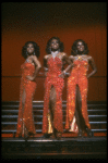 Deborah Burrell, Sheryl Lee Ralph, and Loretta Devine performing the "Dreams" medley in a scene from the Broadway production of the musical Dreamgirls