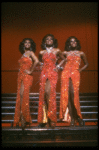 Deborah Burrell, Sheryl Lee Ralph, and Loretta Devine performing the "Dreams" medley in a scene from the Broadway production of the musical Dreamgirls
