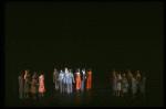A press conference in a scene from the Broadway production of the musical "Dreamgirls." (New York)