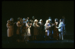 A press conference in a scene from the Broadway production of the musical "Dreamgirls." (New York)