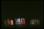 A press conference in a scene from the Broadway production of the musical "Dreamgirls." (New York)