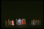 A press conference in a scene from the Broadway production of the musical "Dreamgirls." (New York)