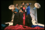 L-R) Deborah Burrell, Sheryl Lee Ralph and Loretta Devine posing for VOGUE spread in a scene from the Broadway production of the musical "Dreamgirls." (New York)