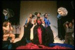 L-R) Deborah Burrell, Sheryl Lee Ralph and Loretta Devine posing for VOGUE spread in a scene from the Broadway production of the musical "Dreamgirls." (New York)