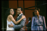 L-R) Deborah Burrell, Tony Franklin, Cleavant Derricks and Loretta Devine in a scene from the Broadway production of the musical "Dreamgirls." (New York)