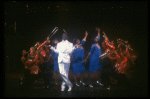 Cast performing "Steppin' To The Bad Side" in a scene from the Broadway production of the musical "Dreamgirls." (New York)