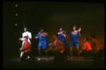 Cast performing "Steppin' To The Bad Side" in a scene from the Broadway production of the musical "Dreamgirls." (New York)