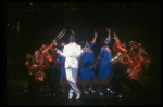 Cast performing "Steppin' To The Bad Side" in a scene from the Broadway production of the musical "Dreamgirls." (New York)