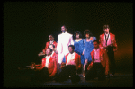 Cast performing "Steppin' To The Bad Side" in a scene from the Broadway production of the musical "Dreamgirls." (New York)