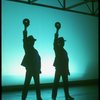 Cast performing "Steppin' To The Bad Side" while shooting the TV commercial for the Broadway production of the musical "Dreamgirls." (New York)