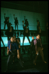 Cast performing "Steppin' To The Bad Side" while shooting the TV commercial for the Broadway production of the musical "Dreamgirls." (New York)