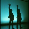 Cast performing "Steppin' To The Bad Side" while shooting the TV commercial for the Broadway production of the musical "Dreamgirls." (New York)