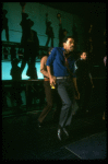 Cast performing "Steppin' To The Bad Side" while shooting the TV commercial for the Broadway production of the musical "Dreamgirls." (New York)