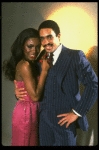 Ben Harney and Sheryl Lee Ralph singing "When I First Saw You" for TV commercial of the Broadway production of the musical "Dreamgirls." (New York)