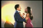 Ben Harney and Sheryl Lee Ralph singing "When I First Saw You" for TV commercial of the Broadway production of the musical "Dreamgirls." (New York)