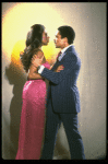 Ben Harney and Sheryl Lee Ralph singing "When I First Saw You" for TV commercial of the Broadway production of the musical "Dreamgirls." (New York)