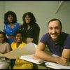 L-R) Deborah Burrell, Sheryl Lee Ralph, Loretta Devine and Jennifer Holliday w. director Michael Bennett at a rehearsal for the Broadway musical "Dreamgirls." (New York)