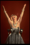 Patti LuPone as Eva Peron posing for ad for the Broadway production of the musical "Evita." (New York)
