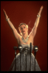 Patti LuPone as Eva Peron posing for ad for the Broadway production of the musical "Evita." (New York)