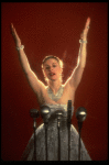 Patti LuPone as Eva Peron posing for ad for the Broadway production of the musical "Evita." (New York)