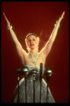 Patti LuPone as Eva Peron posing for ad for the Broadway production of the musical "Evita." (New York)