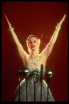 Patti LuPone as Eva Peron posing for ad for the Broadway production of the musical "Evita." (New York)