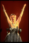 Patti LuPone as Eva Peron posing for ad for the Broadway production of the musical "Evita." (New York)