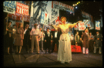 Patti LuPone as Eva Peron (C) singing "A New Argentina" in a scene from the Broadway production of the musical "Evita." (New York)