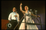 Bob Gunton and Patti LuPone as Juan and Eva Peron singing "Don't Cry For Me, Argentina" in a scene from the Broadway production of the musical "Evita." (New York)