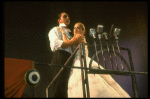 Bob Gunton and Patti LuPone as Juan and Eva Peron singing "Don't Cry For Me, Argentina" in a scene from the Broadway production of the musical "Evita." (New York)