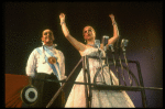 Bob Gunton and Patti LuPone as Juan and Eva Peron singing "Don't Cry For Me, Argentina" in a scene from the Broadway production of the musical "Evita." (New York)