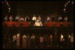 Bob Gunton and Patti LuPone as Juan and Eva Peron (C) singing "Don't Cry For Me, Argentina" in a scene from the Broadway production of the musical "Evita." (New York)