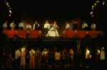 Bob Gunton and Patti LuPone as Juan and Eva Peron (C) singing "Don't Cry For Me, Argentina" in a scene from the Broadway production of the musical "Evita." (New York)